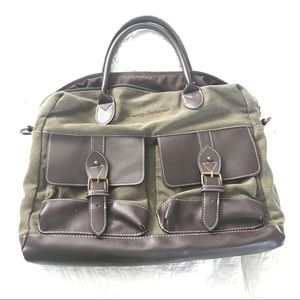 Tommy Bahama Laptop/Travel bag, canvas & leather